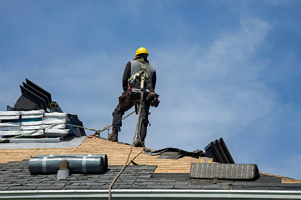 Professional Gutter Installation technician working in Jersey City, NJ